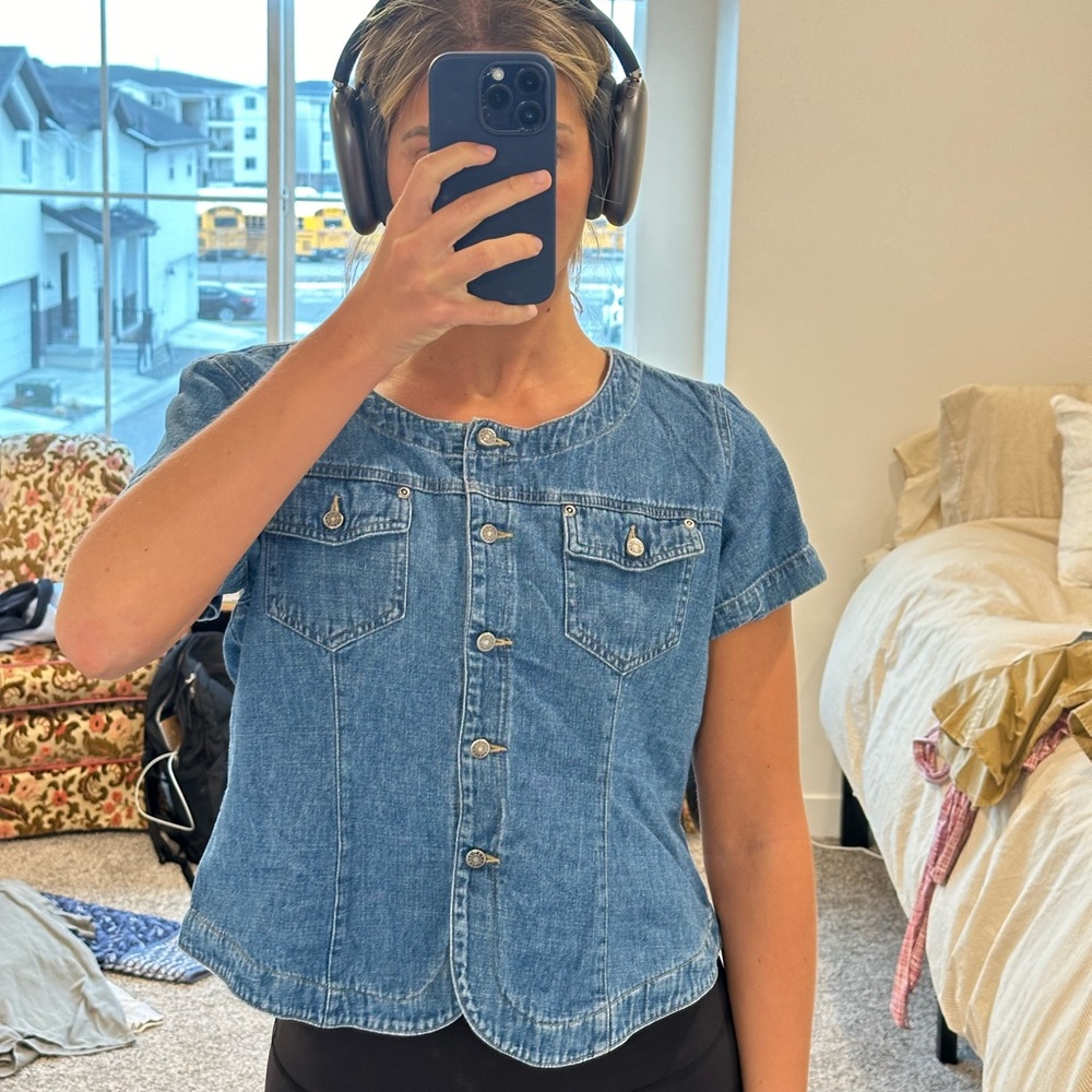 vintage denim button up